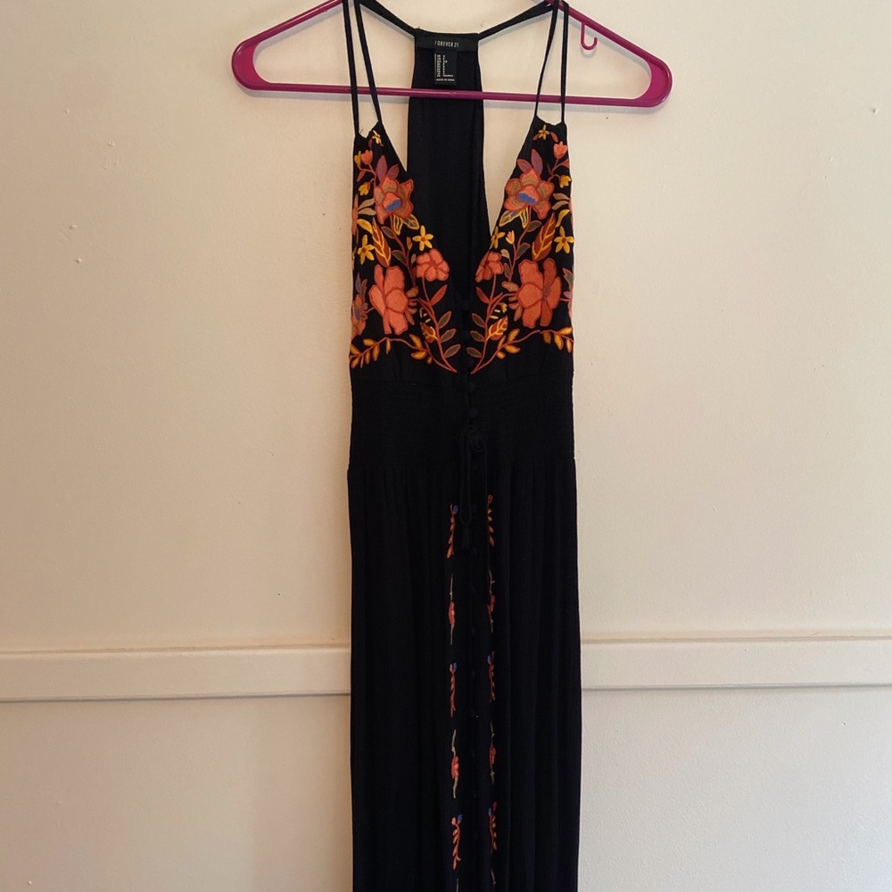 Forever 21 Embroidered Maxi Dress